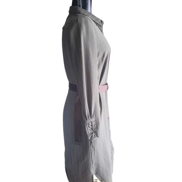 Anthropology Current Air Olive Green Button Front Dress - Picture 5 of 8